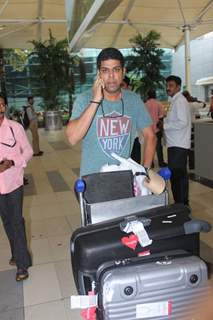 Murli Shrama Snapped at Domestic Airport