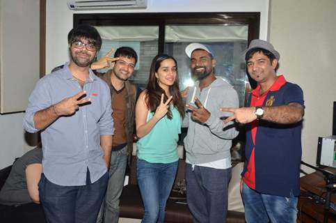 Shraddha Kapoor and Remo Dsouza at the recording Studio