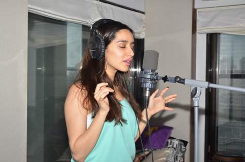 Shraddha Kapoor at Recording Studio for an Unplugged Version of Bezubaan Phir Se!