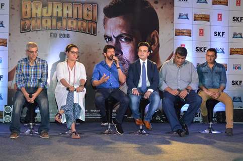 Adnan Sami and Kabir Khan at Song Launch of Bajrangi Bhaijaan