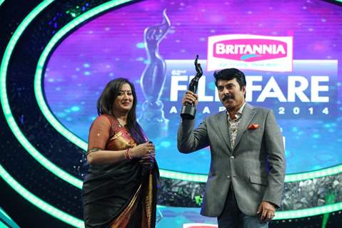 Mammootty at the 62nd South Filmfare Awards