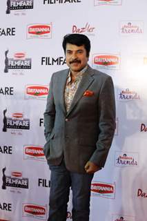 Mammootty at the 62nd South Filmfare Awards