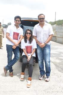 Amey Wagh, Sonalee Kulkani and Sachin Khedekar for Promotions of Marathi Movie 'Shutter'