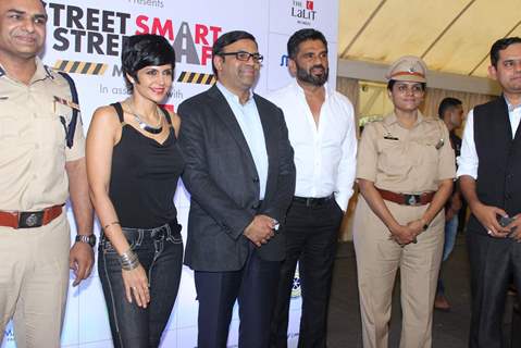 Suniel Shetty and Mandira Bedi at Street Smart Street Safe Campaign