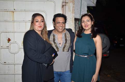 Govind With His Daughter Tina Ahuja and Wife at Special Screening of Second Hand Husband