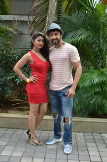 Ashish Chowdhry With His Choreographer at the Launch of Colors Jhalak Dikhla Jaa Season 8