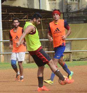 Arjun, Ranbir Kapoor and Armaan Jain Snapped Playing a Friendly Football Match