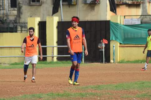 Ranbir Kapoor and Armaan Jain Snapped Playing a Friendly Football Match