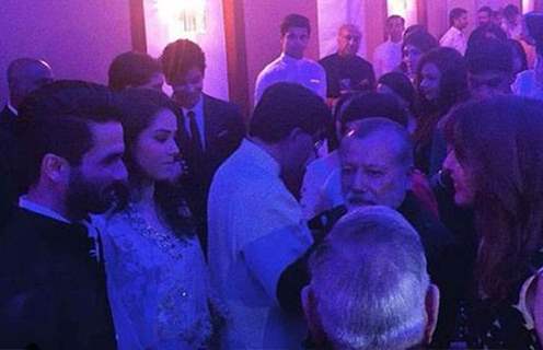 Pankaj Kapoor With Shahid and Mira at the Reception!