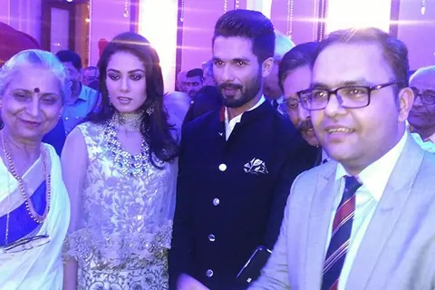 Handsome Hunk and the Beautiful - Shahid Kapoor and Mira Rajput at Reception!