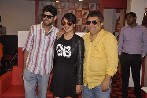 Team poses for the media at the Promotions of Masaan on Red FM