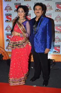 Dilip Joshi and Disha Wakani at SAB Ke Anokhe Awards