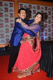 Dilip Joshi and Disha Wakani at SAB Ke Anokhe Awards