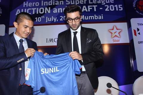 Ranbir Kapoor at the Indian Super League Auctions