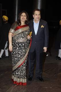 Ramesh Taurani With His Wife at Shahid - Mira Wedding Reception!