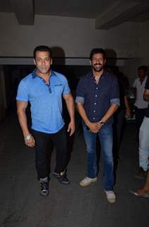 Salman Khan and Kabir Khan at Special Screening of Bajrangi Bhaijaan