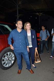 Adnan Sami and His Wife Snapped at Airport