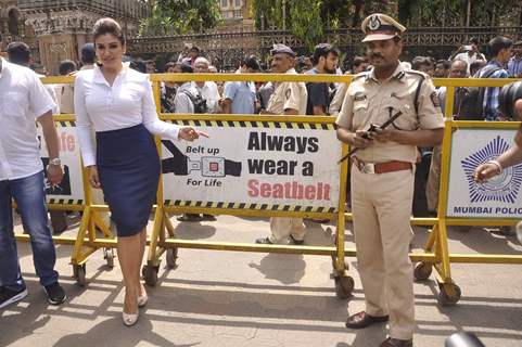 Raveena Tandon at Street Smart Street Safe Campaign