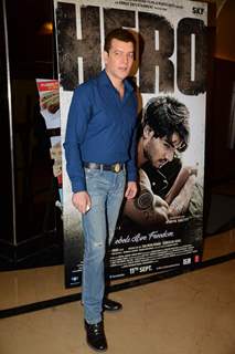 Aditya Pancholi poses for the media at the Trailer Launch of Hero