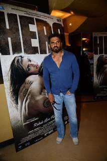 Suniel Shetty poses for the media at the Trailer Launch of Hero