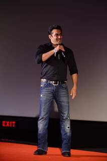 Salman Khan interacting with the media at the Trailer Launch of Hero