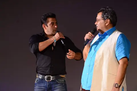 Subhash Ghai and Salman Khan in conversation at the Trailer Launch of Hero