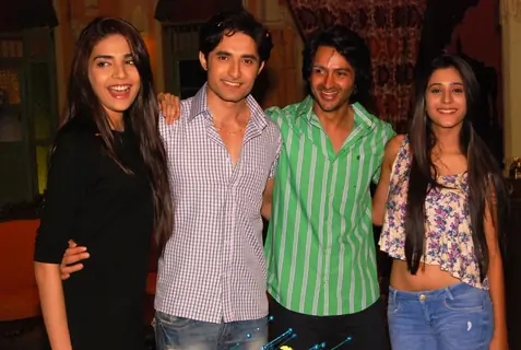 Dhruv Bhandari and Rafi Malik pose with friends at their Birthday Bash