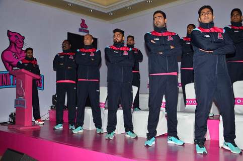 Abhishek Bachchan at Press Conference of Jaipur Pink Panthers