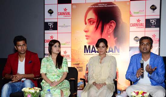 Richa Chadda, Neeraj Ghaywan, Shweta Tripathi and Vicky Kaushal at Press Conference of Masaan