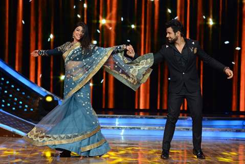 Shriya Saran and Rithvik Dhanjani perform at the Promotions of Drishyam on Nach Baliye 7