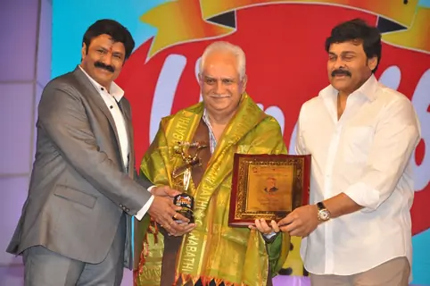 Ramesh Sippy and Chiranjeevi at TSR Tv9 National Awards