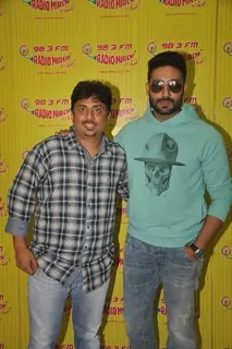 Abhishek Bachchan and Umesh Shukla at Promotions of All is Well on Radio Mirchi