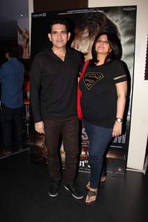 Omung Kumar with His Wife at Special Screening of Drishyam