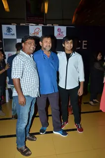 Kishor Kadam, Mahesh Manjrekar and Satya Manjrekar at Special Screening of Marathi Movie 'Jaaniva'