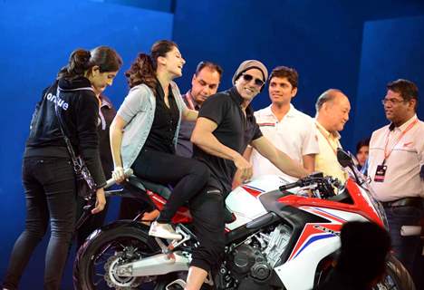 Akshay Kumar and Taapsee Pannu at Launch of Honda CBR 650F