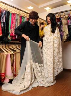 Rohhit and Bhagyashree at the New Collection Preview