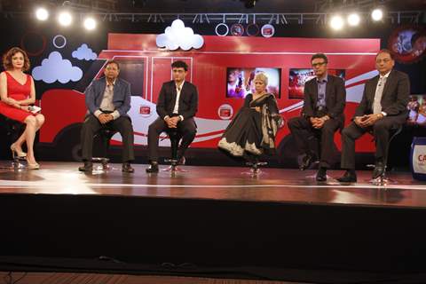 Dia Mirza and Sourav Ganguly at Launch of Coca-Cola India & NDTV Support My School Initiative