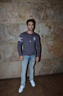 Pulkit Samrat poses for the media at the Special Screening of Bangistan at Light Box
