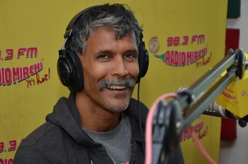 Milind Soman at an interaction at Radio Mirchi