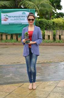 Monica Bedi at Tree Plantation Event