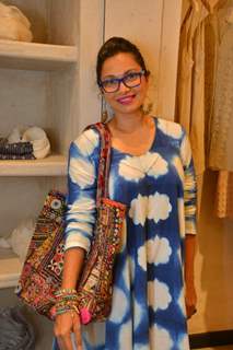 Maria Goretti poses for the media at Anita Dongre's Grass Root Store Launch