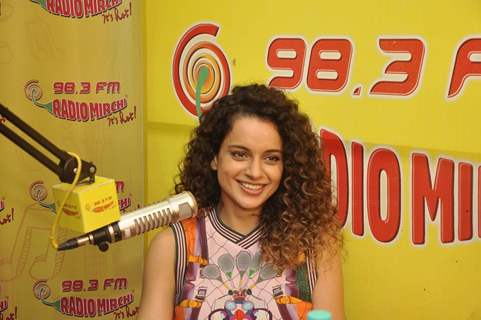 Kangana Ranaut was snapped at the Promotions of Katti Batti on Radio Mirchi