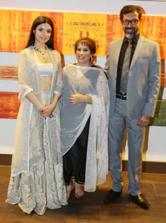 Divya Khosla, Guneet Monga and Rajat Kapoor at Globe Silicon Valley Award Function
