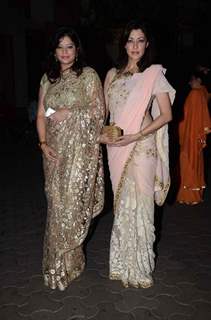 Arzoo and Aditi Govitrikar at Queenie Singh's Wedding Bash