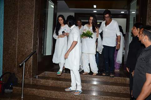 Sharddha Kapoor and Family at Prayer Meet of Shraddha's Grandfather