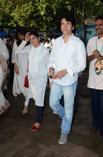 Sooraj Thapar at Prayer Meet of Shraddha Kapoor's Grandfather