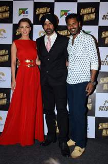 Amy, Akshay and Prabhu at Trailer Launch of Singh is Bliing