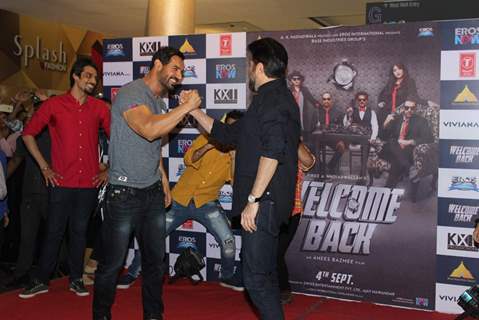 John Abraham and Anil Kapoor During the Promotions of Welcome Back