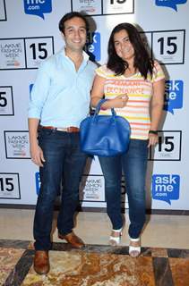 Aditya Hadkari and Divya Palat at Lakme Fashion Week