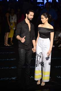 Shahid Kapoor and Mira Rajput at Lakme Fashion Week Day 4